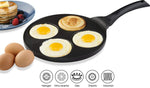 Gourmia GPA9540 Smiley Face Pancake Pan – Fun 7 Emoji Mini Pancake and Flapjack Maker – Die Cast Aluminum, Double Layer Nonstick Coating – Cool-to-Touch Handle