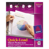 Avery Quick-Load Sheet Protectors, Top-Load, Heavyweight, Diamond Clear, Polypropylene, 8.5 x 11 Inches, Pack of 10 (74084)