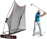 Rukket 10x7ft Haack Golf Net | Practice Driving Indoor and Outdoor | Golfing at Home Swing Training Aids | by SEC Coach Chris Haack