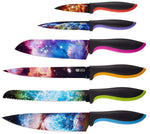 Cosmos Kitchen Knife Set in Gift Box - Unique Gifts For Men and For Women - 6-Piece Colorful Cooking Chef Knives Set