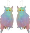 Tapix Owl Bird Repellent Reflective Holographic Bird Deterrent Hanging Device Effectively Keep Birds Away 2 Pack Owl to Scare Away Birds 15.3 x 8.2 inch, Best Bird Scare Device
