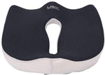 LRKC Coccyx Orthopedic Memory Foam Seat Cushion - Back, Tailbone, Sciatica Pain Relief & Spinal Alignment